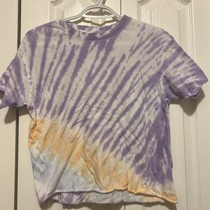 Girls cropped tie dye shirt